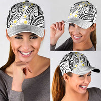 Plumeria With White Polynesian Tattoo Pattern Classic Cap - Polynesian Pride