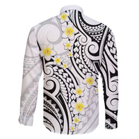 Plumeria With White Polynesian Tattoo Pattern Family Matching Summer Maxi Dress and Hawaiian Shirt LT05 - Polynesian Pride