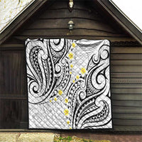 Plumeria With White Polynesian Tattoo Pattern Quilt LT05 - Polynesian Pride