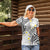 Plumeria With White Polynesian Tattoo Pattern Women Polo Shirt