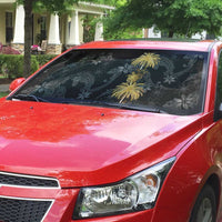 Hawaiian Honu And Surfboards Auto Sun Shade Gold Style - Polynesian Pride