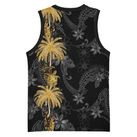 Hawaiian Honu And Surfboards Basketball Jersey Gold Style - Polynesian Pride
