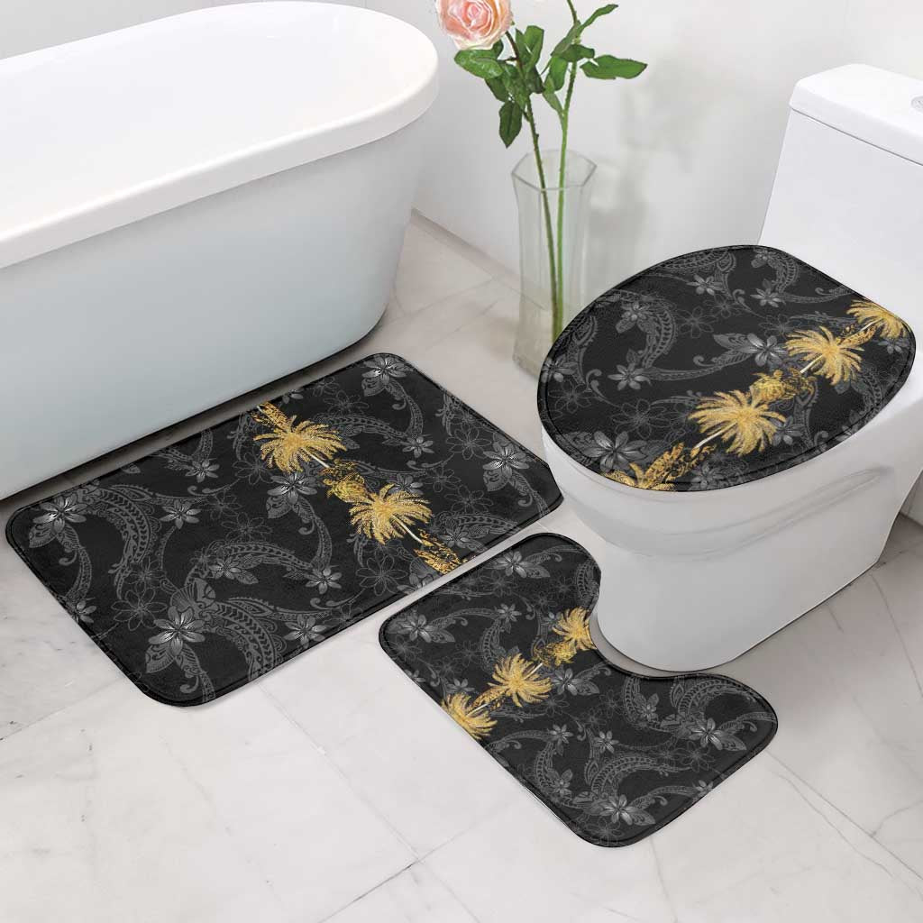 Hawaiian Honu And Surfboards Bathroom Set Gold Style - Polynesian Pride