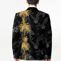 Hawaiian Honu And Surfboards Blazer Gold Style - Polynesian Pride