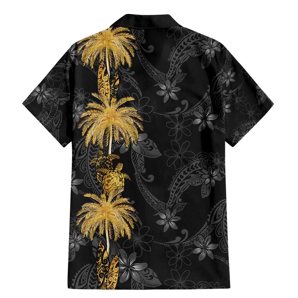 Hawaiian Honu And Surfboards Family Matching Mermaid Dress and Hawaiian Shirt Gold Style - Polynesian Pride