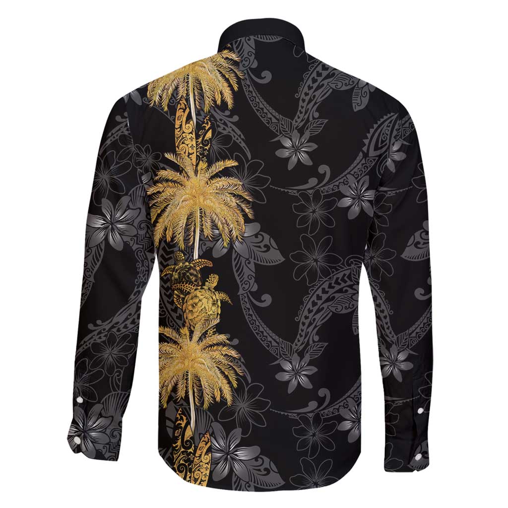 Hawaiian Honu And Surfboards Family Matching Puletasi and Hawaiian Shirt Gold Style LT05 - Polynesian Pride