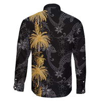 Hawaiian Honu And Surfboards Family Matching Puletasi and Hawaiian Shirt Gold Style LT05 - Polynesian Pride