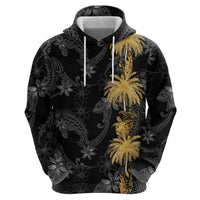 Hawaiian Honu And Surfboards Hoodie Gold Style - Polynesian Pride