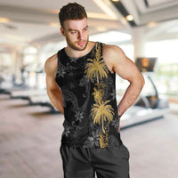 Hawaiian Honu And Surfboards Men Tank Top Gold Style - Polynesian Pride