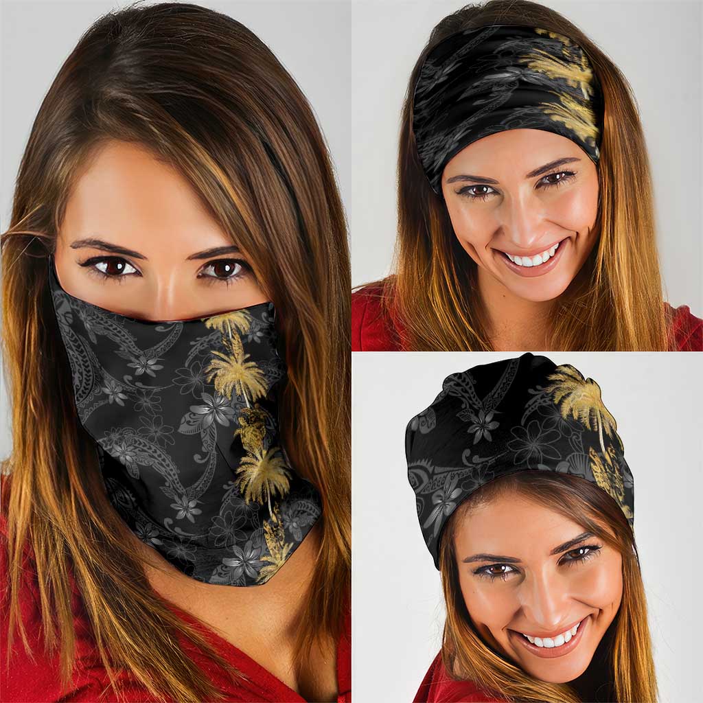 Hawaiian Honu And Surfboards Neck Gaiter Gold Style - Polynesian Pride