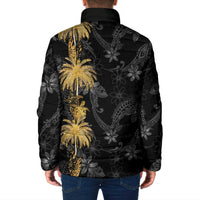 Hawaiian Honu And Surfboards Padded Jacket Gold Style - Polynesian Pride