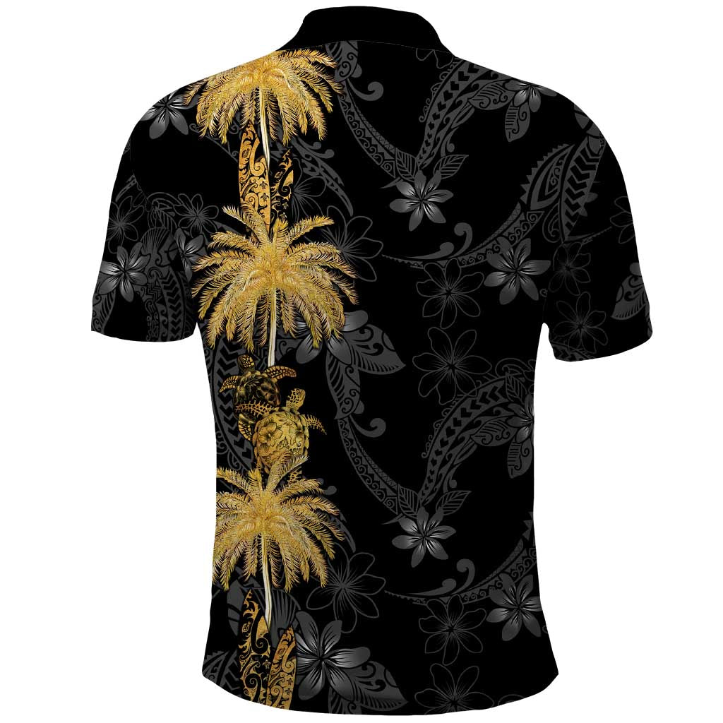Hawaiian Honu And Surfboards Polo Shirt Gold Style - Polynesian Pride