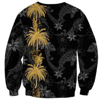 Hawaiian Honu And Surfboards Sweatshirt Gold Style - Polynesian Pride