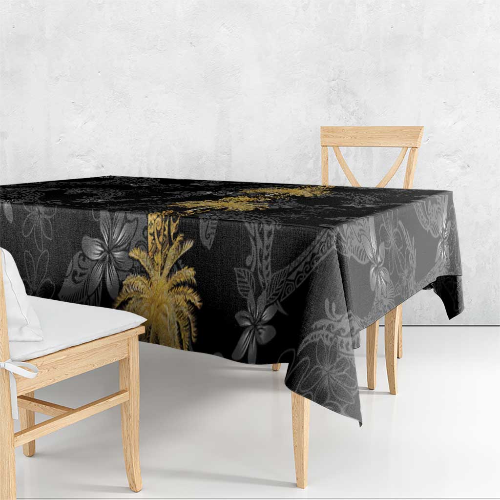 Hawaiian Honu And Surfboards Tablecloth Gold Style - Polynesian Pride