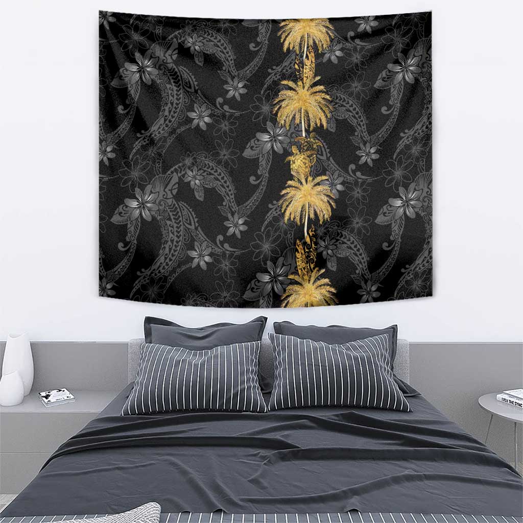 Hawaiian Honu And Surfboards Tapestry Gold Style - Polynesian Pride