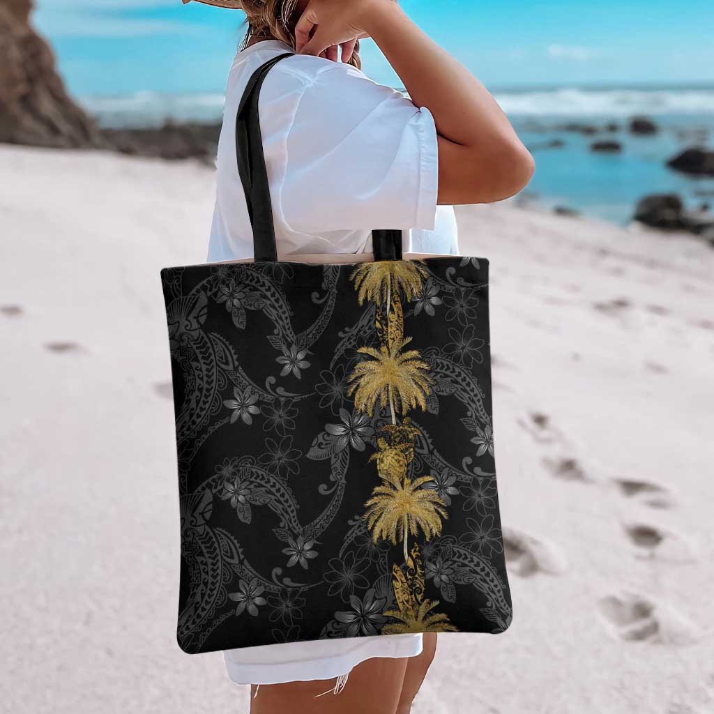 Hawaiian Honu And Surfboards Tote Bag Gold Style LT05 - Polynesian Pride
