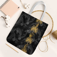 Hawaiian Honu And Surfboards Tote Bag Gold Style LT05 White Strap One Size Gold - Polynesian Pride