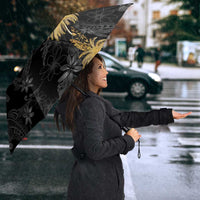 Hawaiian Honu And Surfboards Umbrella Gold Style - Polynesian Pride