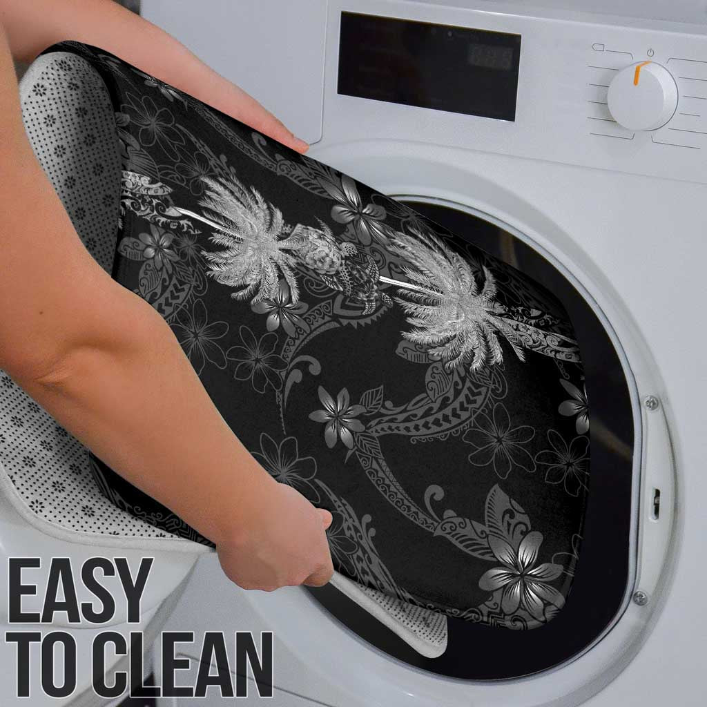 Hawaiian Honu And Surfboards Bathroom Set Silver Style - Polynesian Pride