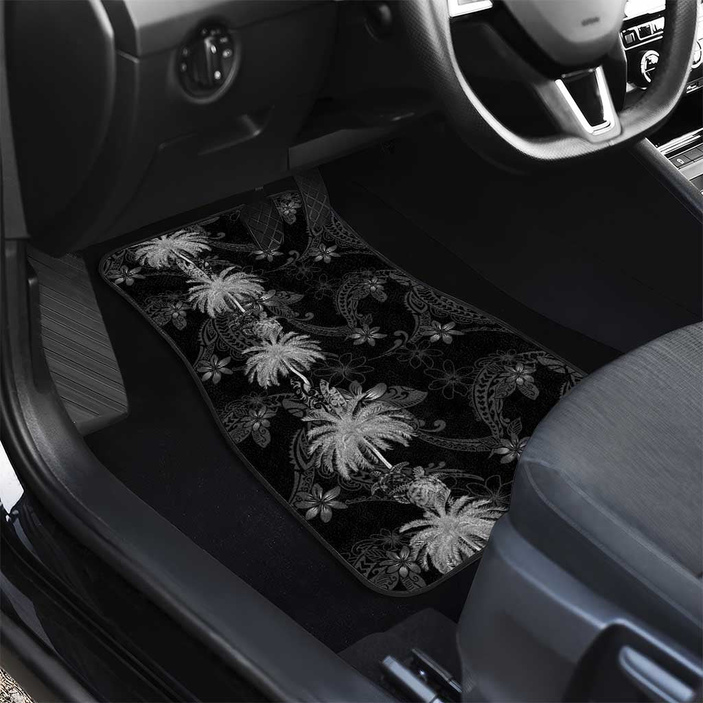 Hawaiian Honu And Surfboards Car Mats Silver Style - Polynesian Pride