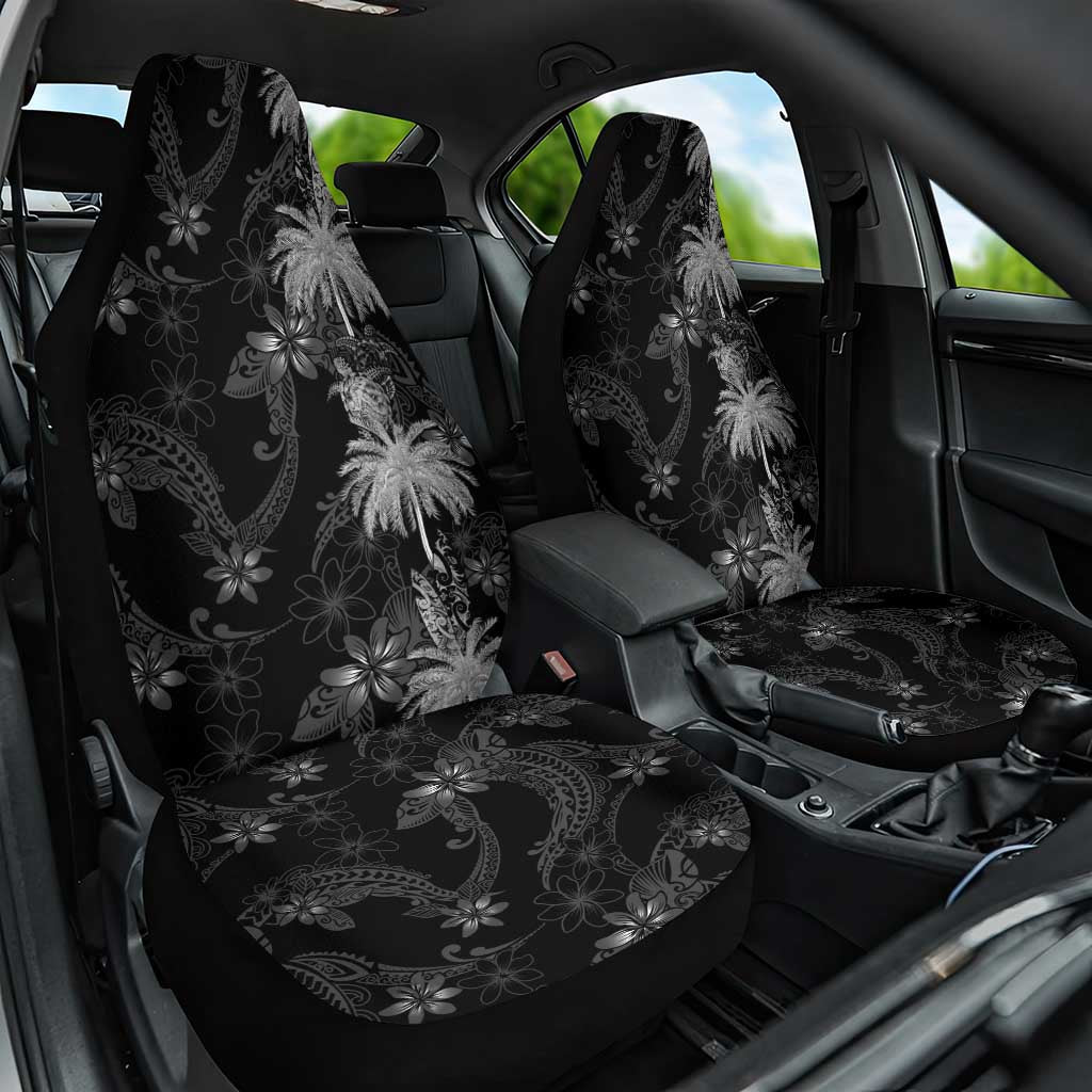 Hawaiian Honu And Surfboards Car Seat Cover Silver Style - Polynesian Pride