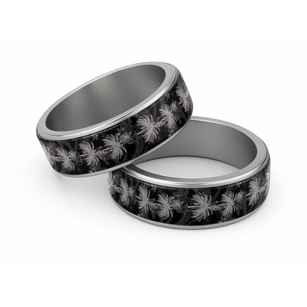 Hawaiian Honu And Surfboards Classic Ring Silver Style LT05 Sliver Silver - Polynesian Pride