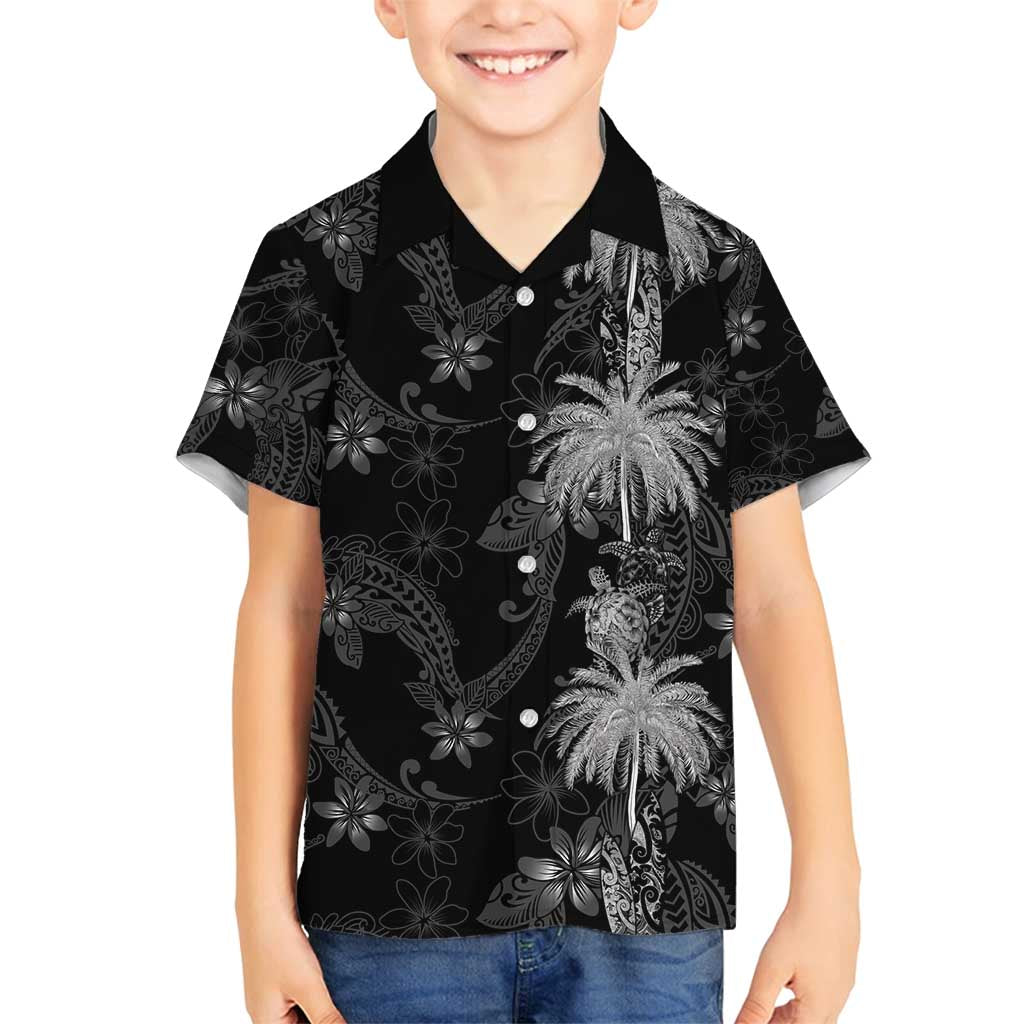 Hawaiian Honu And Surfboards Family Matching Puletasi and Hawaiian Shirt Silver Style LT05 Son's Shirt Silver - Polynesian Pride