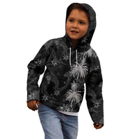 Hawaiian Honu And Surfboards Kid Hoodie Silver Style - Polynesian Pride