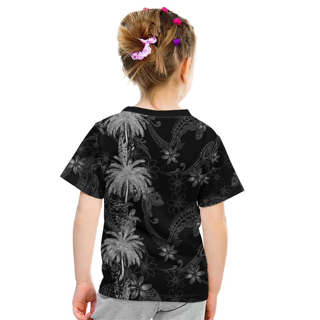 Hawaiian Honu And Surfboards Kid T Shirt Silver Style LT05 - Polynesian Pride