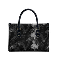 Hawaiian Honu And Surfboards Leather Bag Silver Style - Polynesian Pride