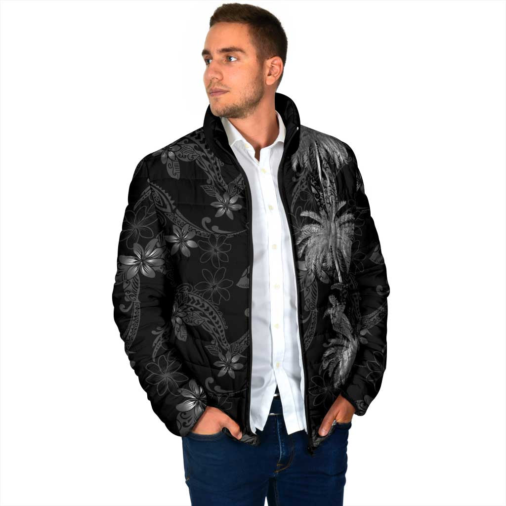 Hawaiian Honu And Surfboards Padded Jacket Silver Style - Polynesian Pride