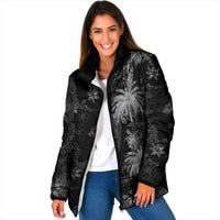 Hawaiian Honu And Surfboards Padded Jacket Silver Style - Polynesian Pride