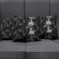 Hawaiian Honu And Surfboards Pillow Cover Silver Style - Polynesian Pride