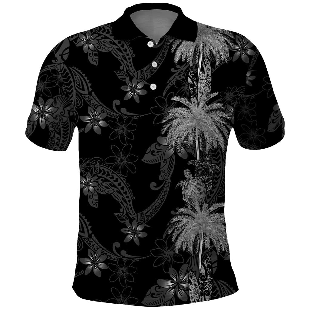 Hawaiian Honu And Surfboards Polo Shirt Silver Style - Polynesian Pride