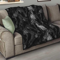 Hawaiian Honu And Surfboards Quilt Silver Style - Polynesian Pride