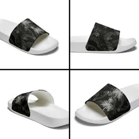 Hawaiian Honu And Surfboards Slide Sandals Silver Style - Polynesian Pride