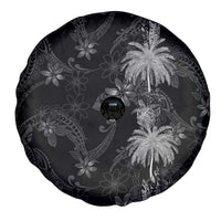 Hawaiian Honu And Surfboards Spare Tire Cover Silver Style - Polynesian Pride