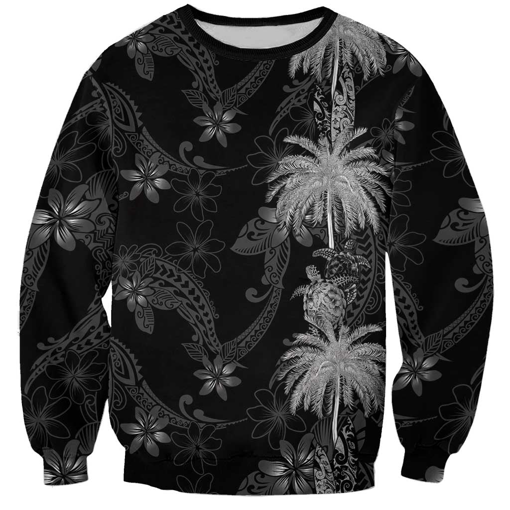 Hawaiian Honu And Surfboards Sweatshirt Silver Style LT05 Unisex Silver - Polynesian Pride