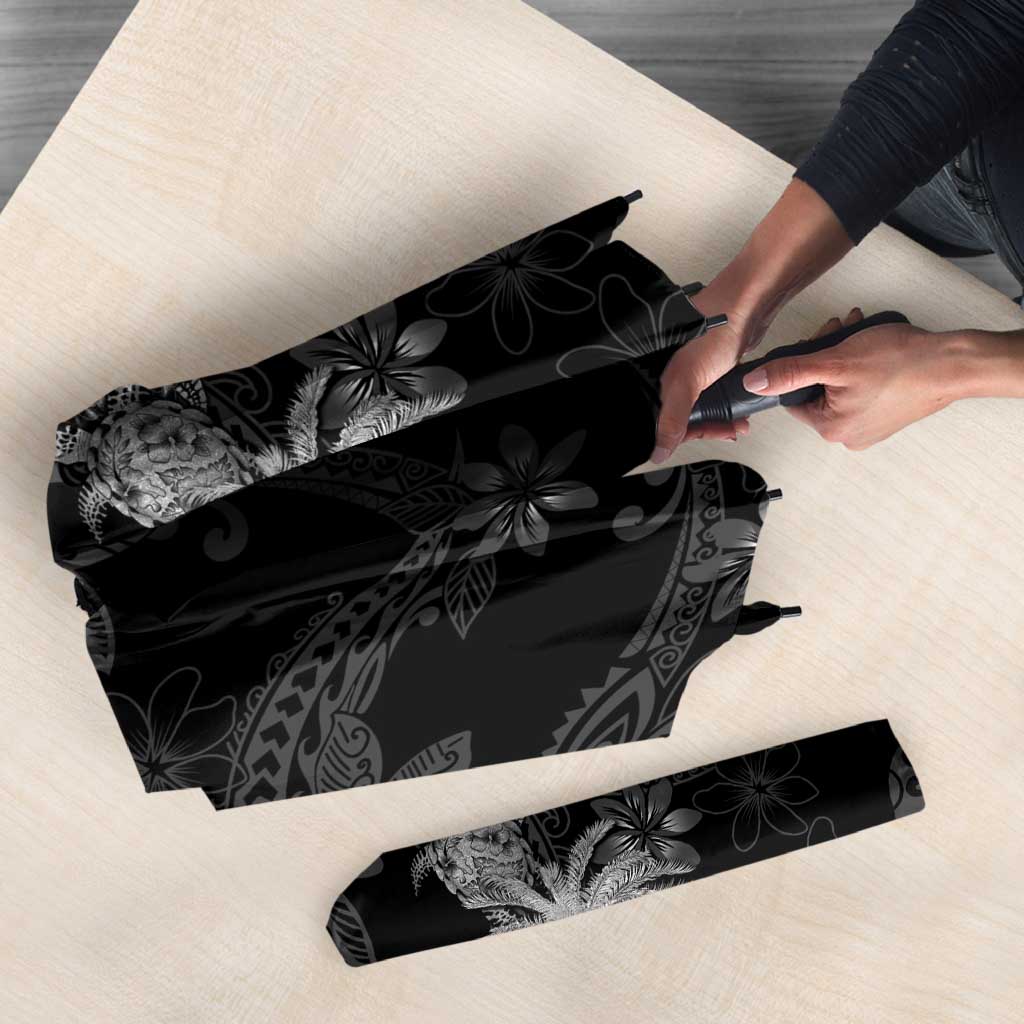 Hawaiian Honu And Surfboards Umbrella Silver Style - Polynesian Pride