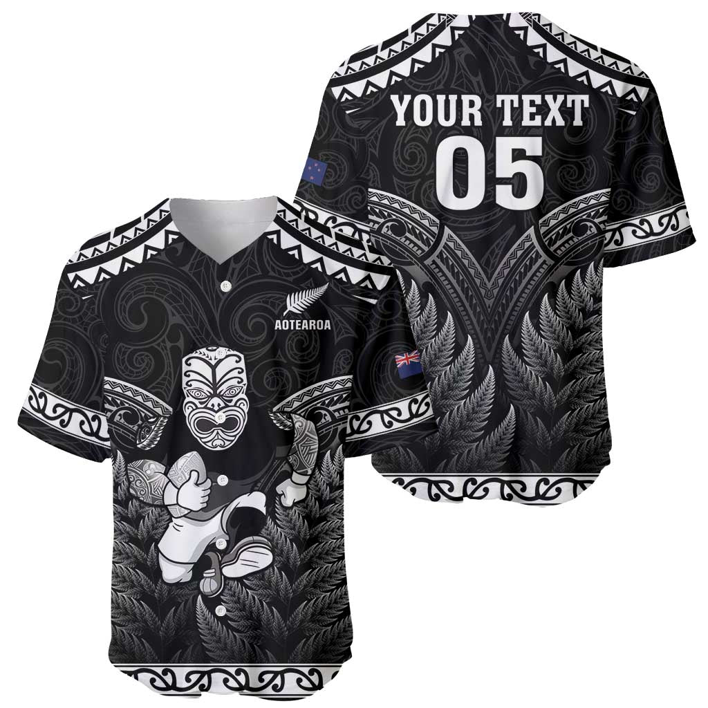 Custom New Zealand Maori Tiki Rugby Baseball Jersey Go Aotearoa Maori Pattern LT05 - Polynesian Pride