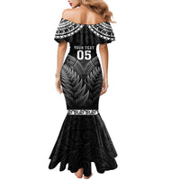 Custom New Zealand Maori Tiki Rugby Family Matching Mermaid Dress and Hawaiian Shirt Go Aotearoa Maori Pattern LT05 - Polynesian Pride