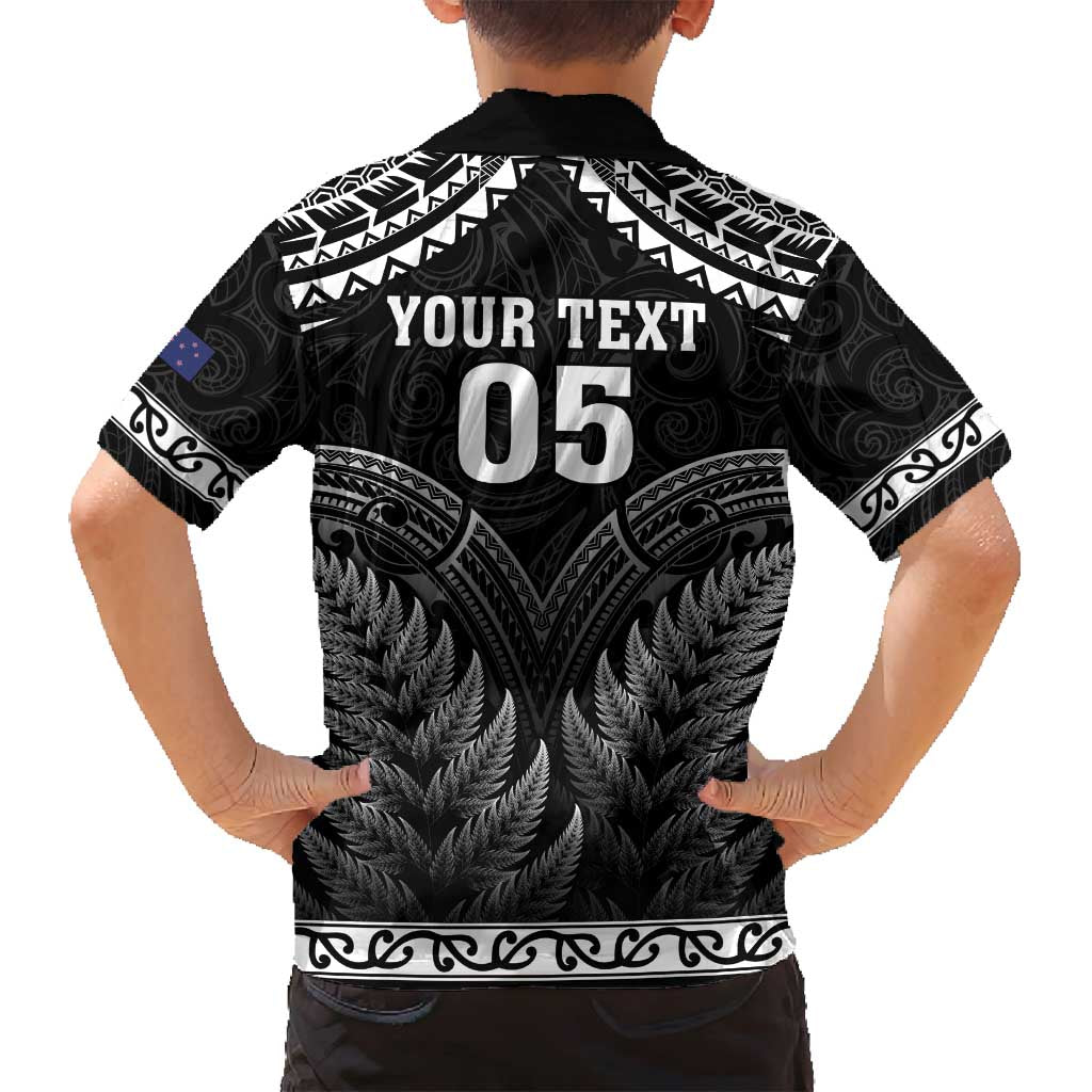 Custom New Zealand Maori Tiki Rugby Family Matching Off Shoulder Maxi Dress and Hawaiian Shirt Go Aotearoa Maori Pattern LT05 - Polynesian Pride