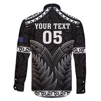Custom New Zealand Maori Tiki Rugby Family Matching Off Shoulder Maxi Dress and Hawaiian Shirt Go Aotearoa Maori Pattern LT05 - Polynesian Pride