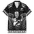 Custom New Zealand Maori Tiki Rugby Family Matching Off Shoulder Short Dress and Hawaiian Shirt Go Aotearoa Maori Pattern