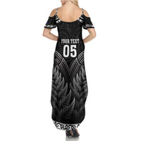 Custom New Zealand Maori Tiki Rugby Family Matching Summer Maxi Dress and Hawaiian Shirt Go Aotearoa Maori Pattern LT05 - Polynesian Pride