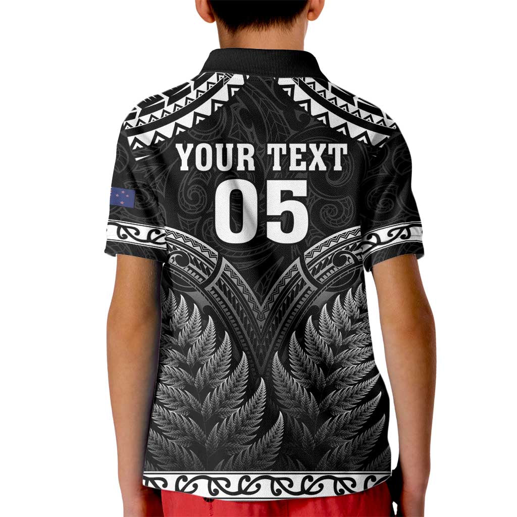 Custom New Zealand Maori Tiki Rugby Kid Polo Shirt Go Aotearoa Maori Pattern LT05 - Polynesian Pride