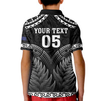 Custom New Zealand Maori Tiki Rugby Kid Polo Shirt Go Aotearoa Maori Pattern LT05 - Polynesian Pride
