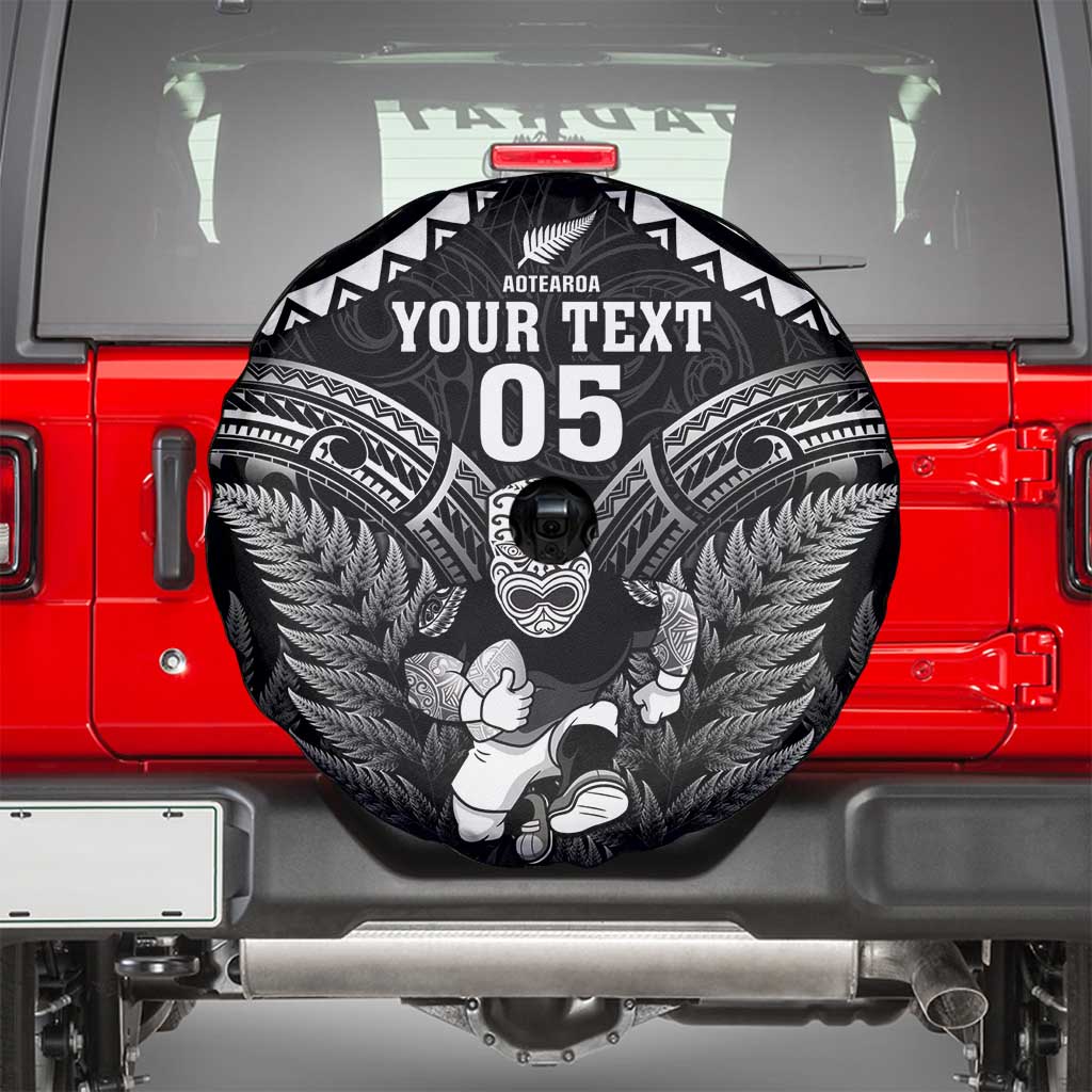 Custom New Zealand Maori Tiki Rugby Spare Tire Cover Go Aotearoa Maori Pattern LT05 - Polynesian Pride