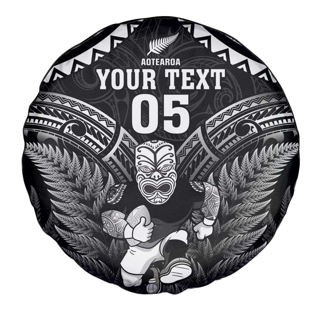 Custom New Zealand Maori Tiki Rugby Spare Tire Cover Go Aotearoa Maori Pattern LT05 - Polynesian Pride