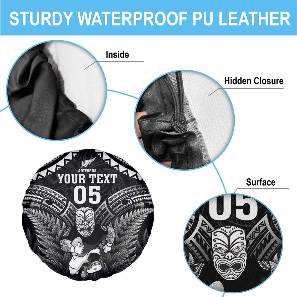 Custom New Zealand Maori Tiki Rugby Spare Tire Cover Go Aotearoa Maori Pattern LT05 - Polynesian Pride